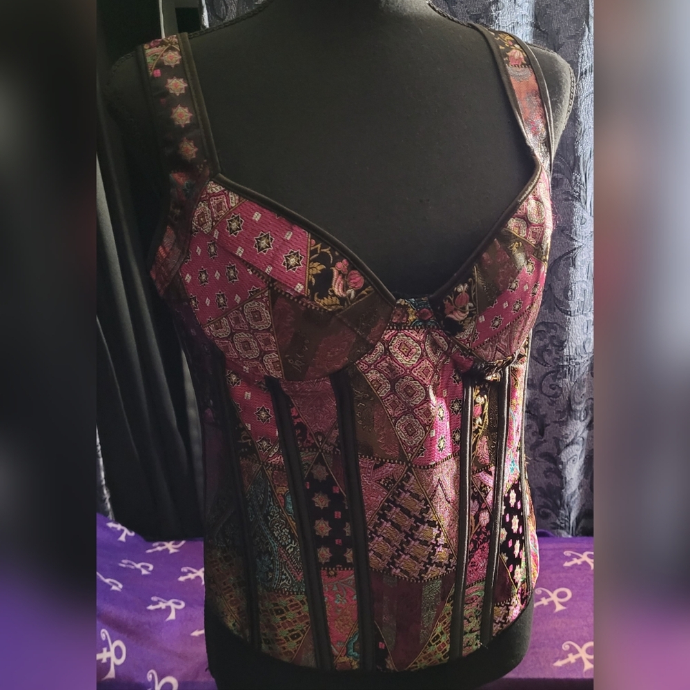 Women's Patchwork Corset Top